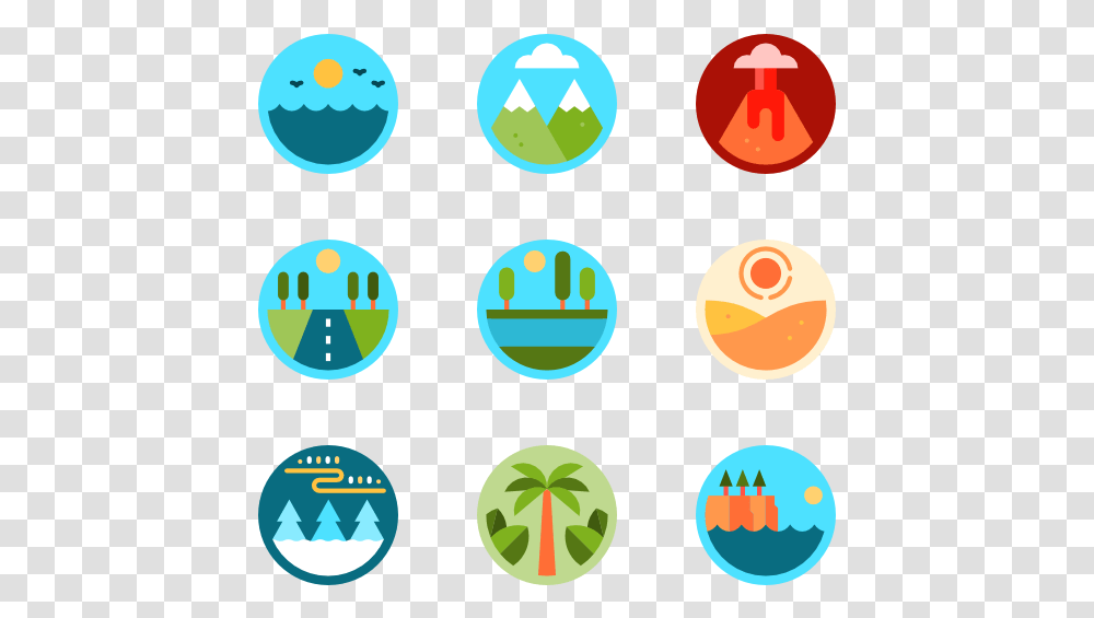 Clip Art Icons Free Landscapes Landscapes Icons, Recycling Symbol, Logo, Trademark Transparent Png