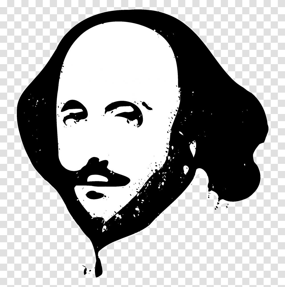 Clip Art Illustration Silhouette Logo William Shakespeare Silhouette, Stencil, Face, Person, Human Transparent Png