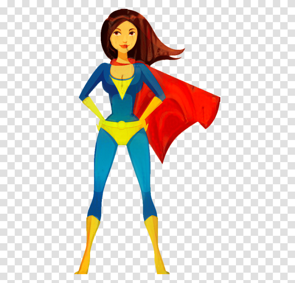 Clip Art Illustration Superhero Vector Graphics Portable Super Hero Woman, Person, Human, Modern Art, Pants Transparent Png