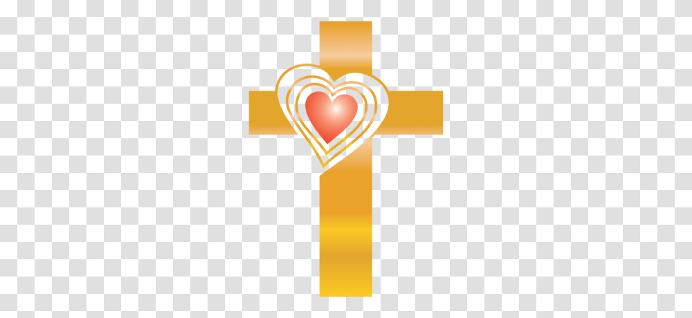 Clip Art Image Gold Heart Cross, Word, Trophy Transparent Png