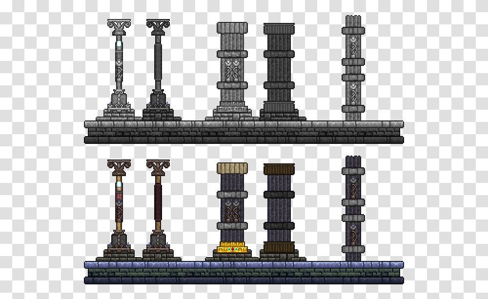 Clip Art Image Result For Building Terraria Pillars Building, Architecture, Gate, Super Mario, Monastery Transparent Png