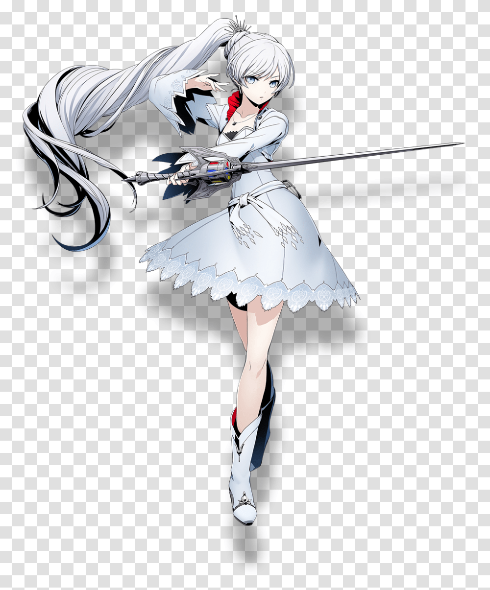 Clip Art Image Schnee Character Select Blazblue Cross Tag Battle Weiss, Person, Manga, Comics, Book Transparent Png