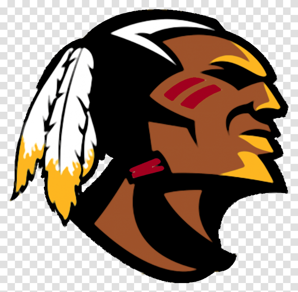 Clip Art Indian Warrior American Football Tulare Union High School Logo, Helmet, Crash Helmet, Person Transparent Png
