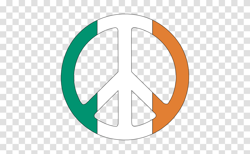 Clip Art Ireland Flag Peace Sign Saint, Logo, Trademark, Recycling Symbol Transparent Png