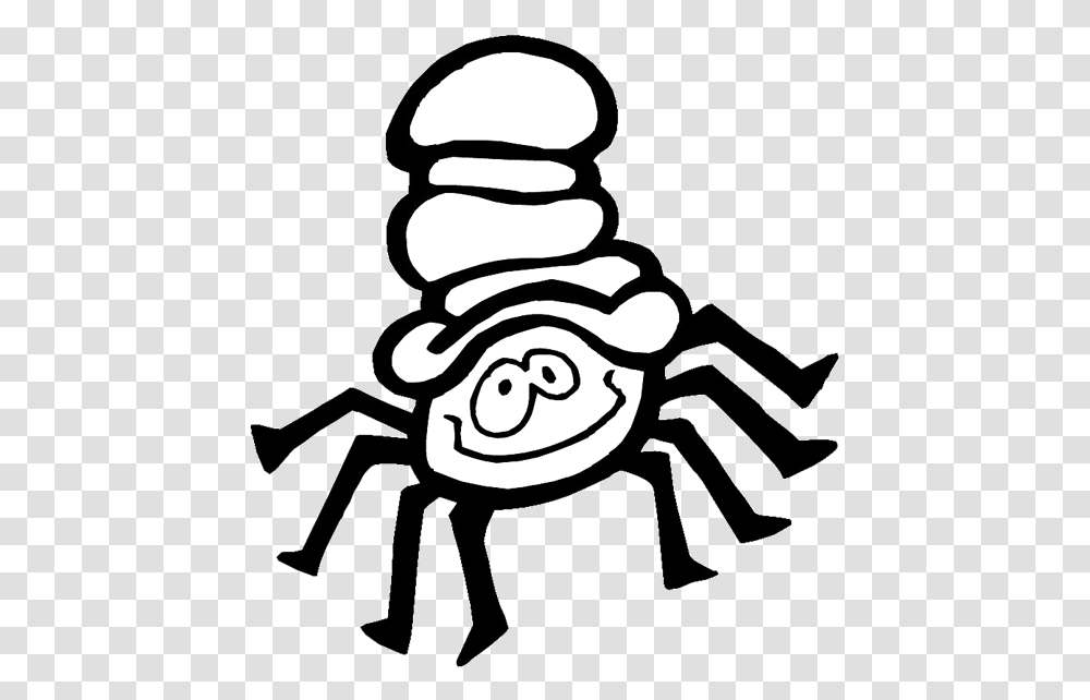 Clip Art Itsy Bitsy Spider Clipart Halloween Spider, Food, Animal, Sea Life, Seafood Transparent Png