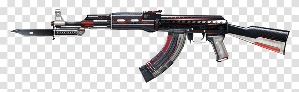 Clip Art Kalashnikov Bayonet Ak 47 Knife Dual Magazine Ares, Gun, Weapon, Weaponry, Machine Gun Transparent Png