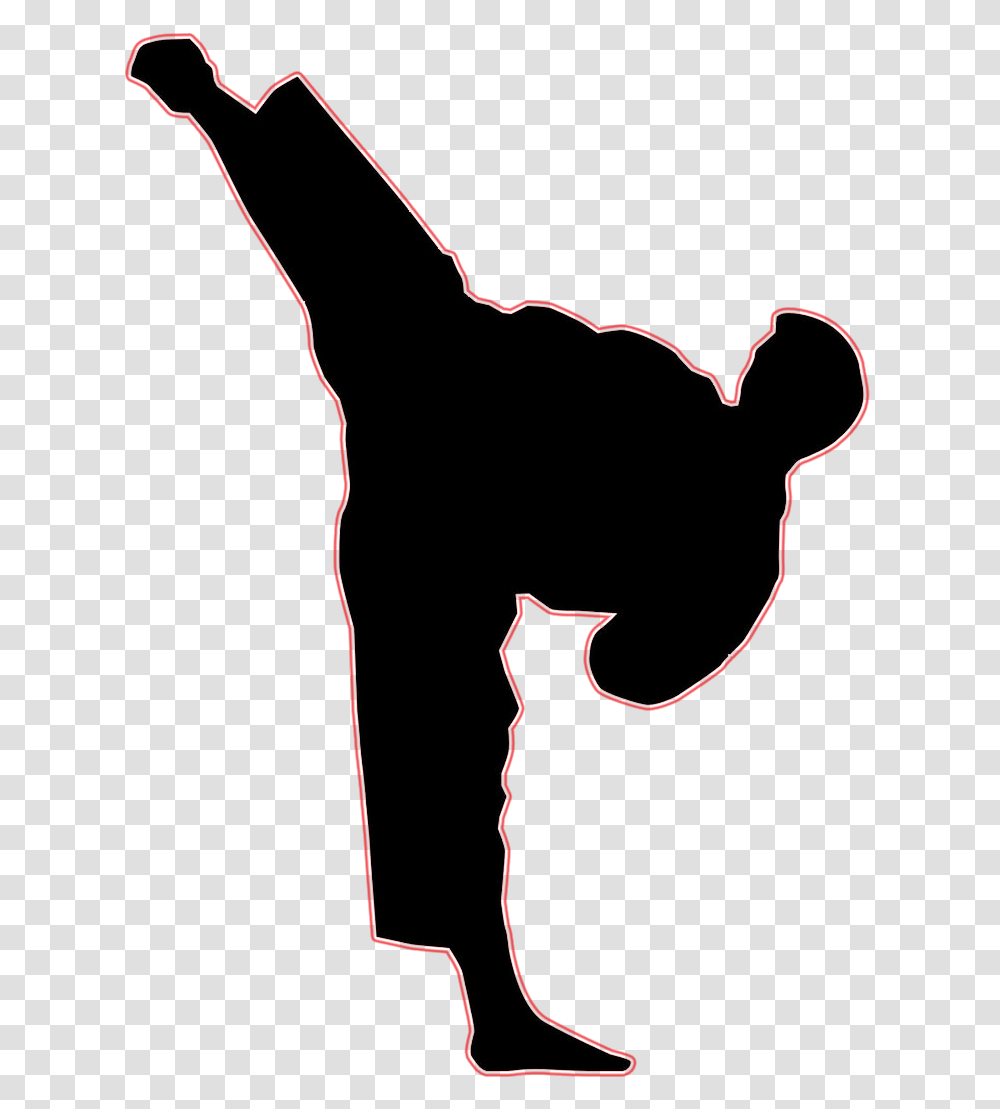 Clip Art Kick Mixed Martial Arts Karate Karate Sidekick Clipart, Logo, Sport, Silhouette Transparent Png