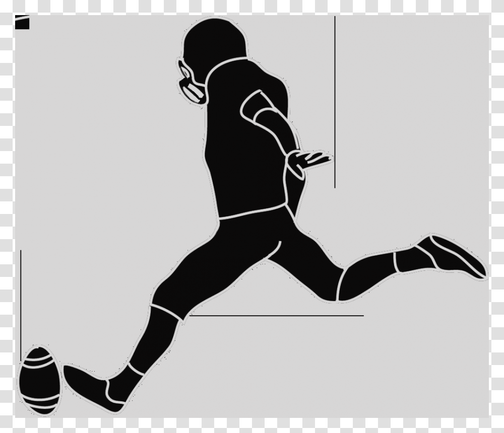 Clip Art Kicking Soccer Ball Silhouette Samhmgt, Person, Stencil, People, Sport Transparent Png