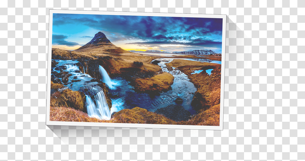 Clip Art Kirkjufell Waterfall Iceland Wall Murals, Panoramic, Landscape, Scenery, Outdoors Transparent Png