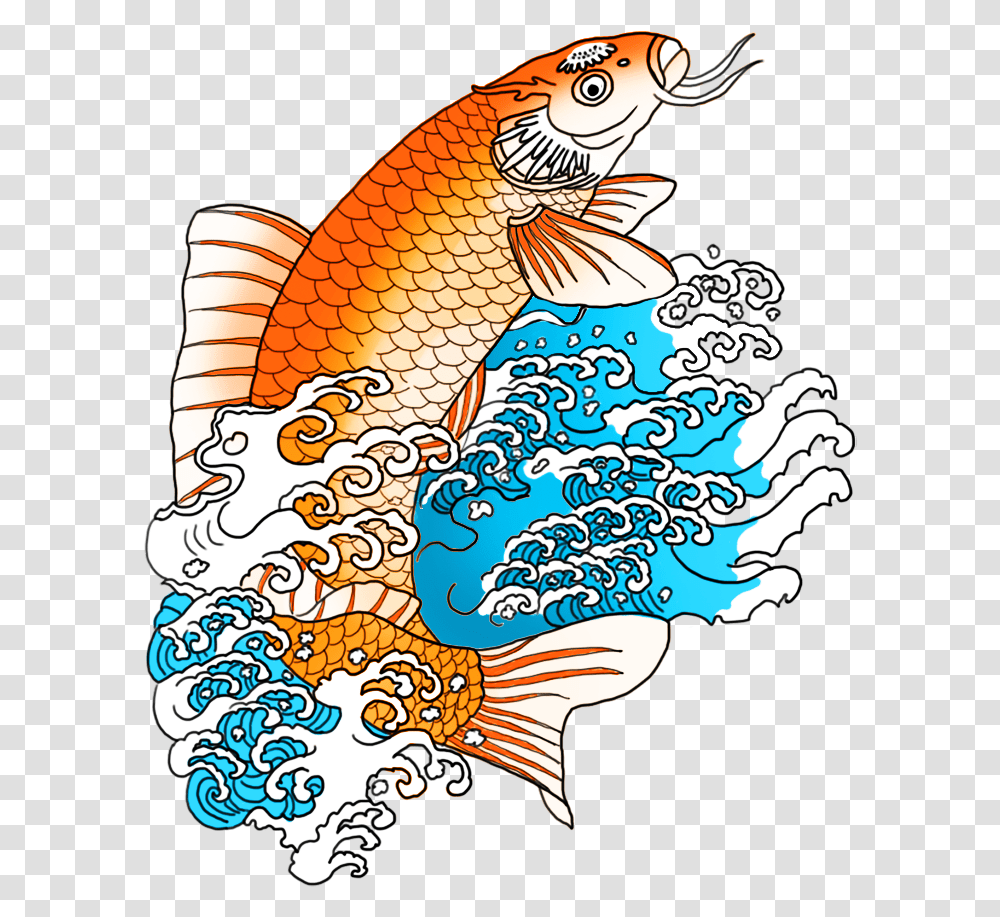 Clip Art Koi Fish Drawing, Bird, Animal, Sea Life Transparent Png