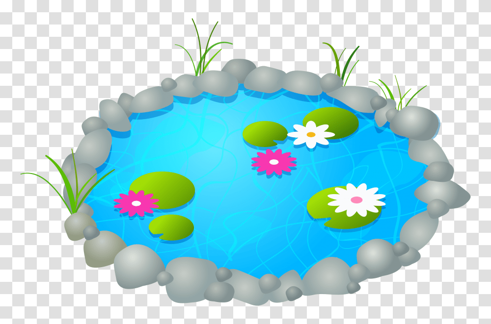 Clip Art Landscape Pond Waterfall Gardening Flower And Vegetables, Balloon, Nature, Pattern Transparent Png