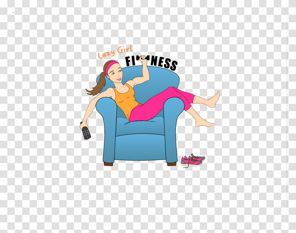 Clip Art Lazy Girl, Chair, Furniture, Person, Leisure Activities Transparent Png