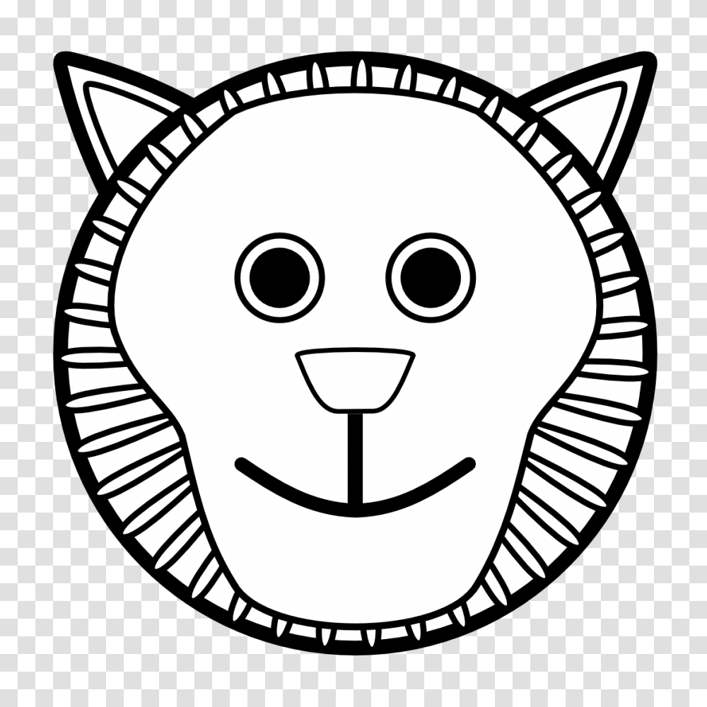 Clip Art Lion Black White, Label, Logo Transparent Png