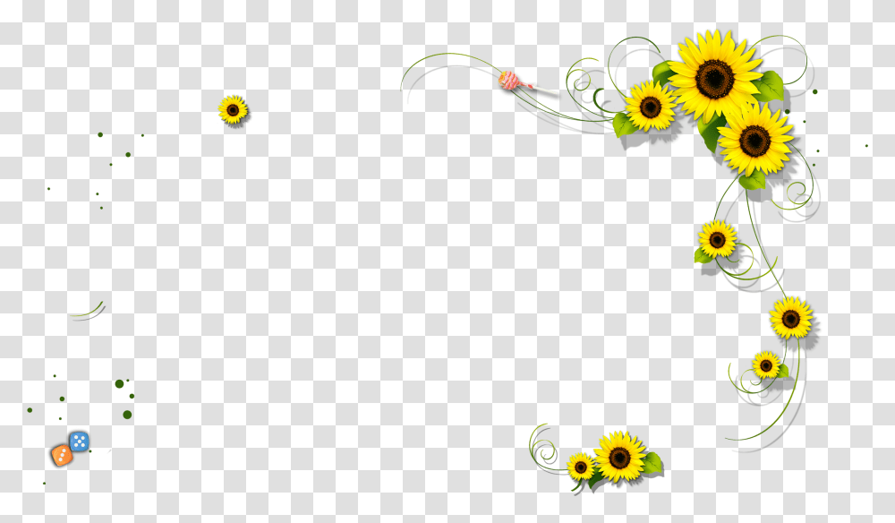 Clip Art Little Transprent Background Sunflower Border, Floral Design, Pattern, Plant Transparent Png