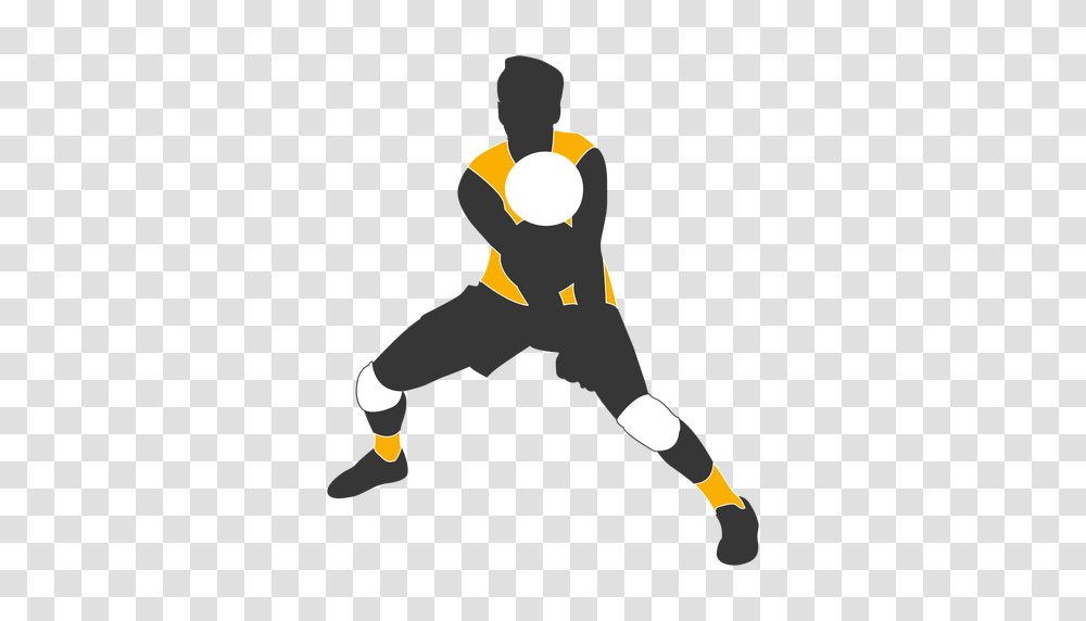 Clip Art Male Female Volleyball Player Pack Silhouette, Person, People, Sport, Football Transparent Png