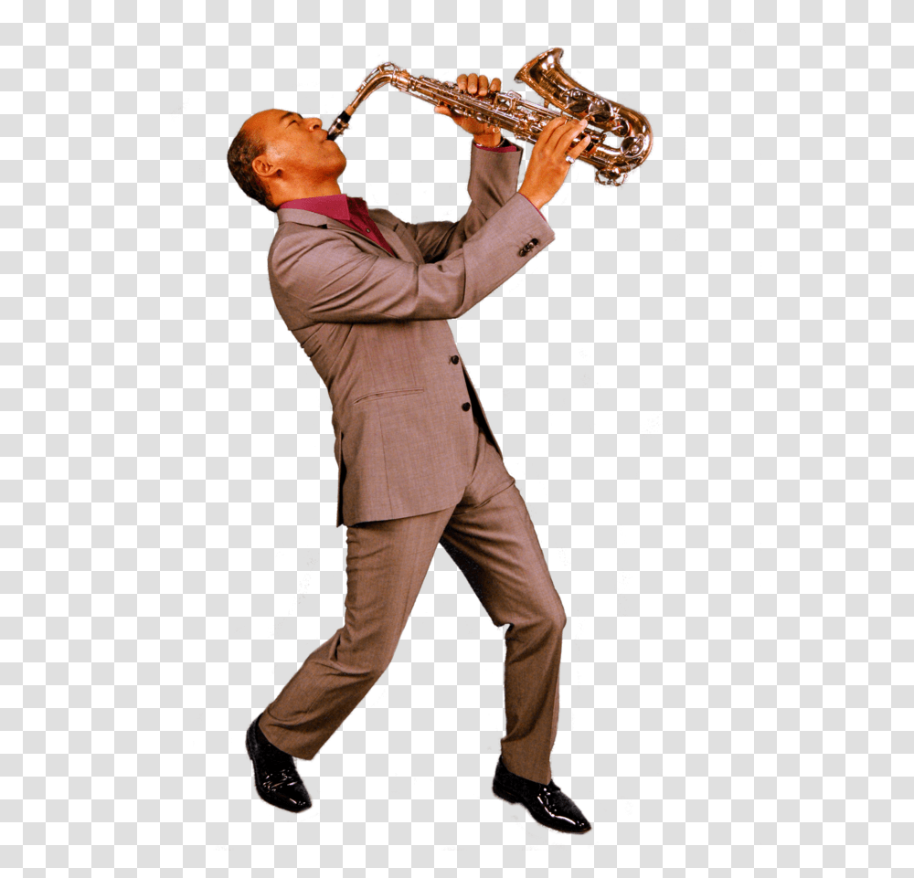 Clip Art Man Playing Saxophone Person Playing Saxophone, Trumpet, Horn, Brass Section, Musical Instrument Transparent Png