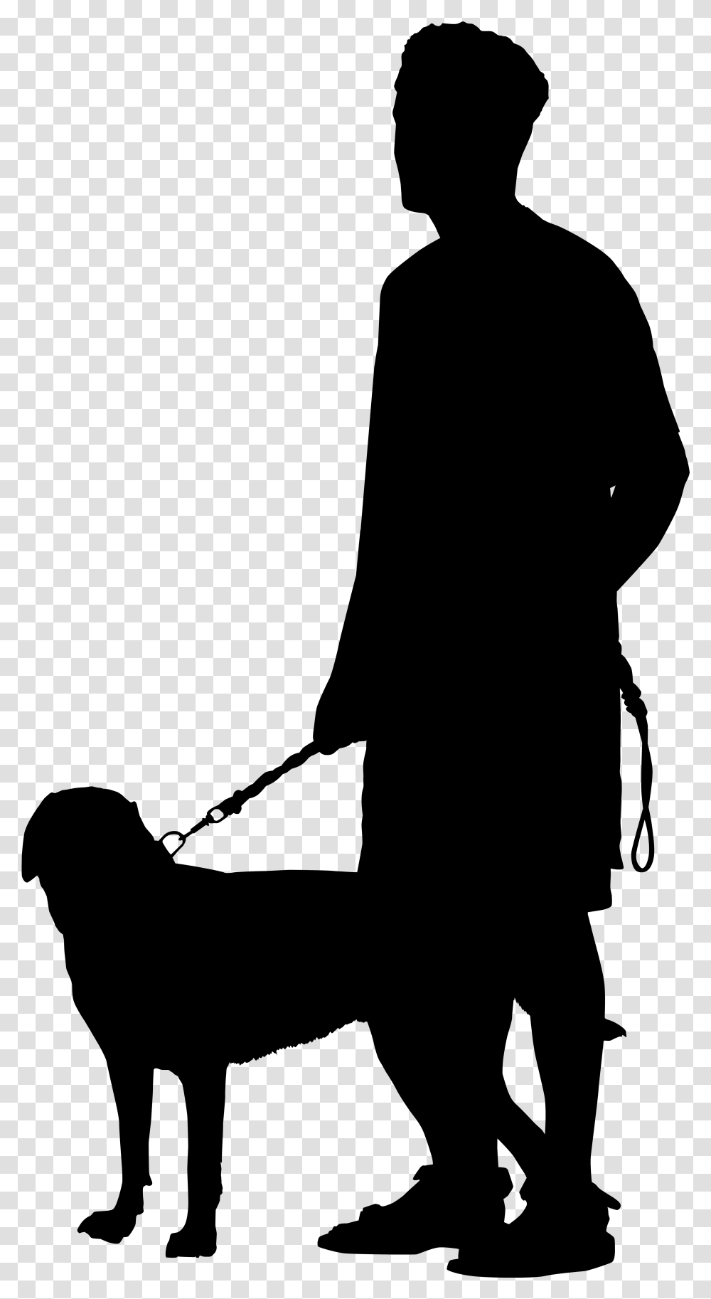 Clip Art Man Walking Away Silhouette Silhouette People Dog, Outdoors, Nature, Night, Outer Space Transparent Png
