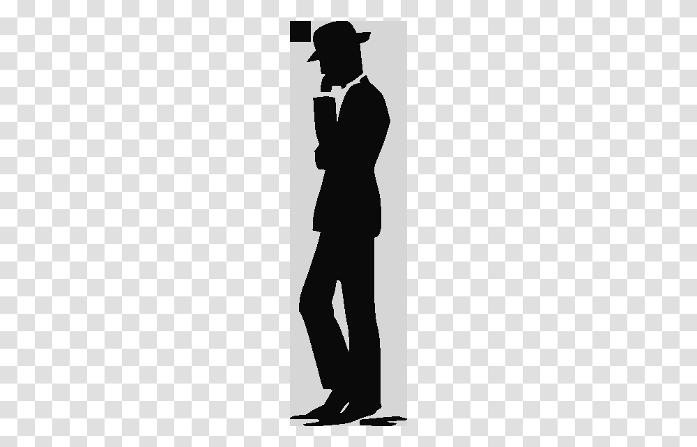 Clip Art Man Walking Talking On Cell Phone Silhouette Clip Art, Person, Photography, Stencil, Portrait Transparent Png