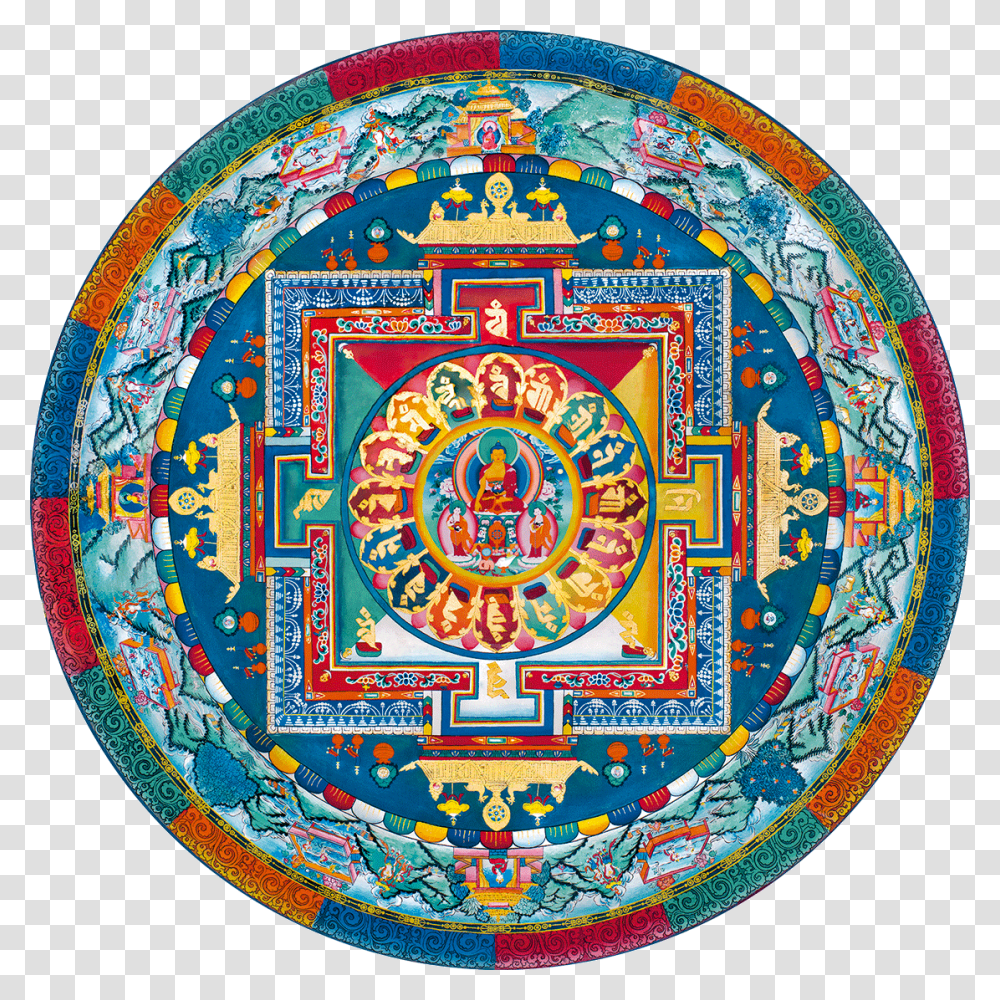 Clip Art Mandala Buddha Shakyamuni Ocean Mandala Buddhist, Rug, Game Transparent Png