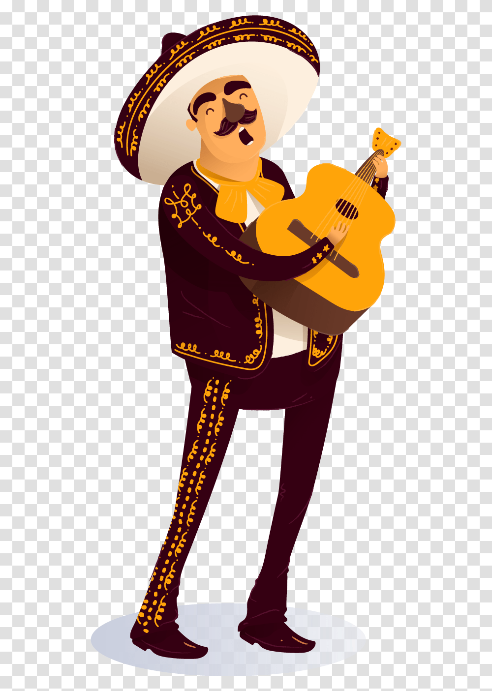 Clip Art Mariachi Cartoon, Person, Guitar, Leisure Activities, Musical Instrument Transparent Png