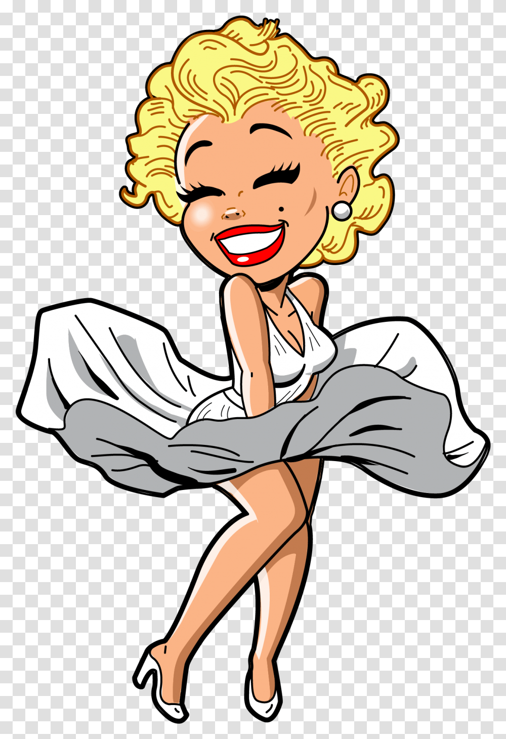 Clip Art Marilyn Monroe Clip Art Cartoon Marilyn Monroe Drawing Easy, Person, Human, Dance, Martial Arts Transparent Png