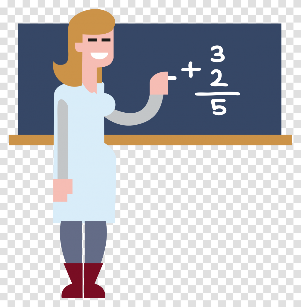 Clip Art Maths Teacher, Word, Standing, White Board Transparent Png