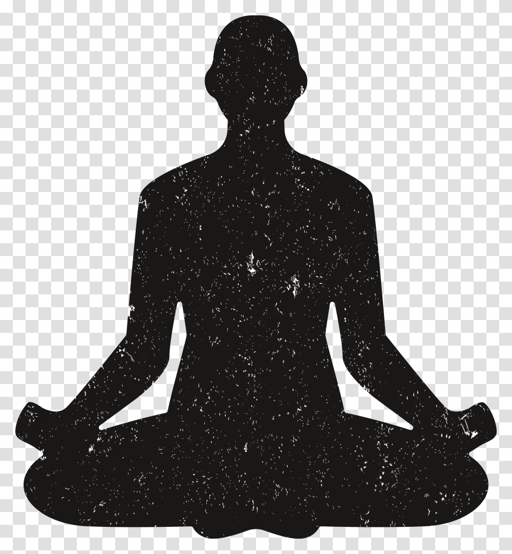 Clip Art Meditating Silhouette, Person, Human, Kneeling, Sitting Transparent Png