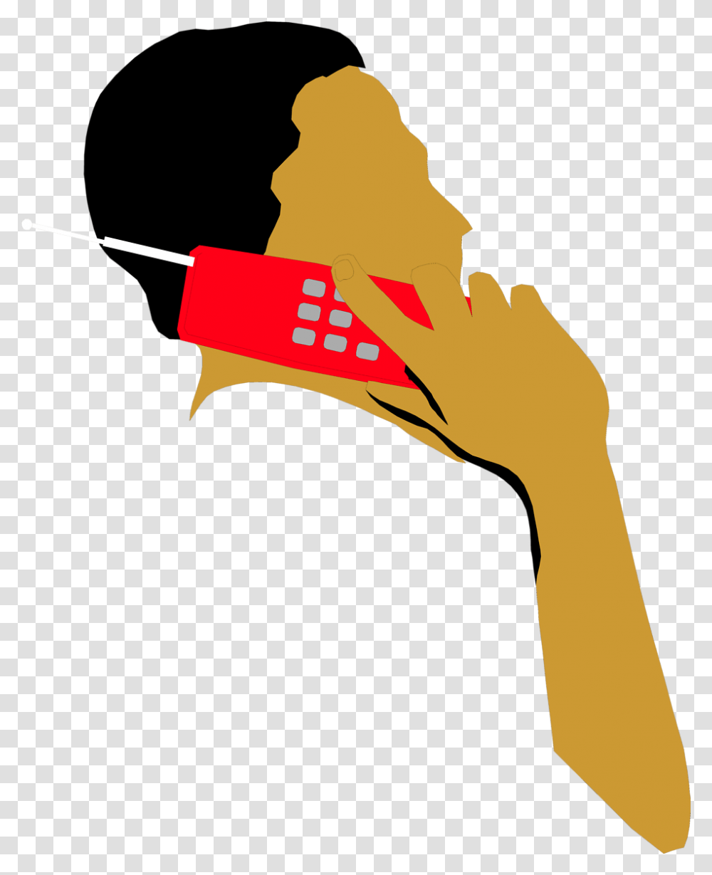 Clip Art Men Talking On Phone Talking On Phone Illustration, Person, Human, Hand, Electronics Transparent Png