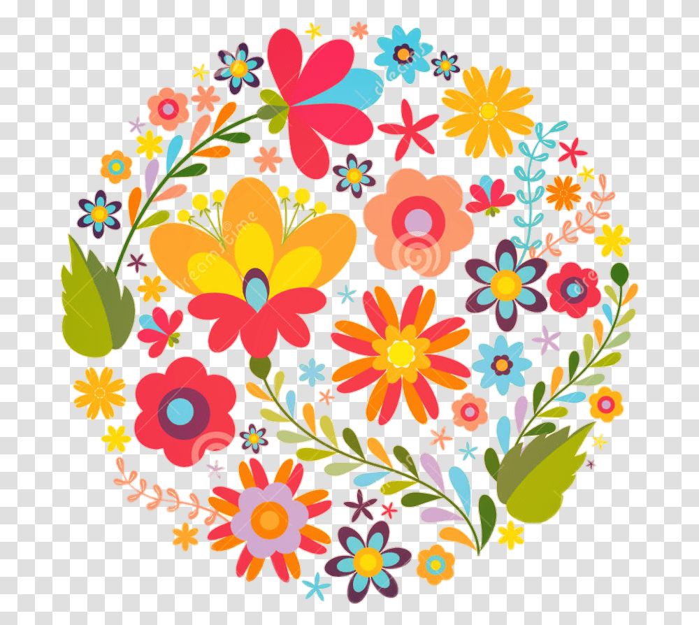 Clip Art Mexico Beautiful Colorful Mexican Flower Clipart Free, Floral Design, Pattern, Rug Transparent Png