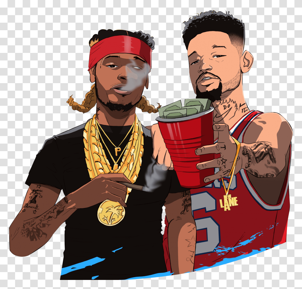 Clip Art Migos Drawing Money Hoes And Flows, Person, Human, Trophy, Gold Transparent Png