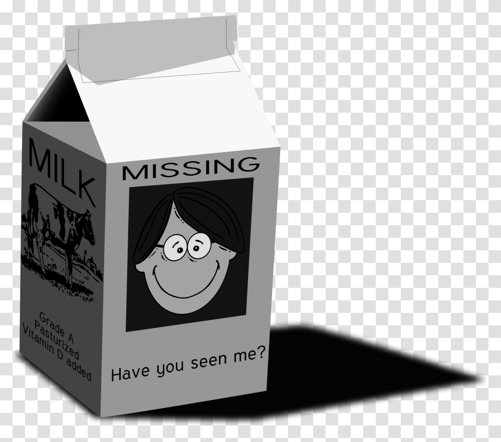 Clip Art Milk Carton Missing Person Missing Person Milk Carton, Box Transparent Png