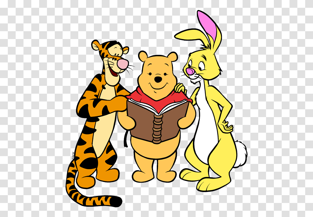 Clip Art Mixed Group Clip Art Winnie The Pooh Reading Book, Hand, Costume, Animal Transparent Png