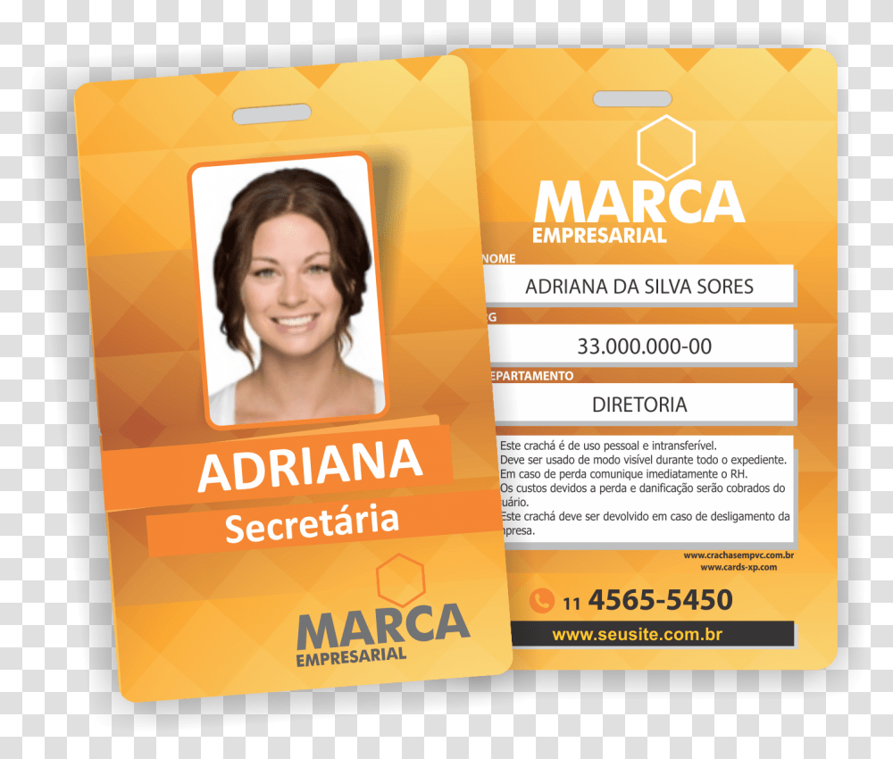 Clip Art Modelos De Crach Brochure, Person, Human, Id Cards Transparent Png