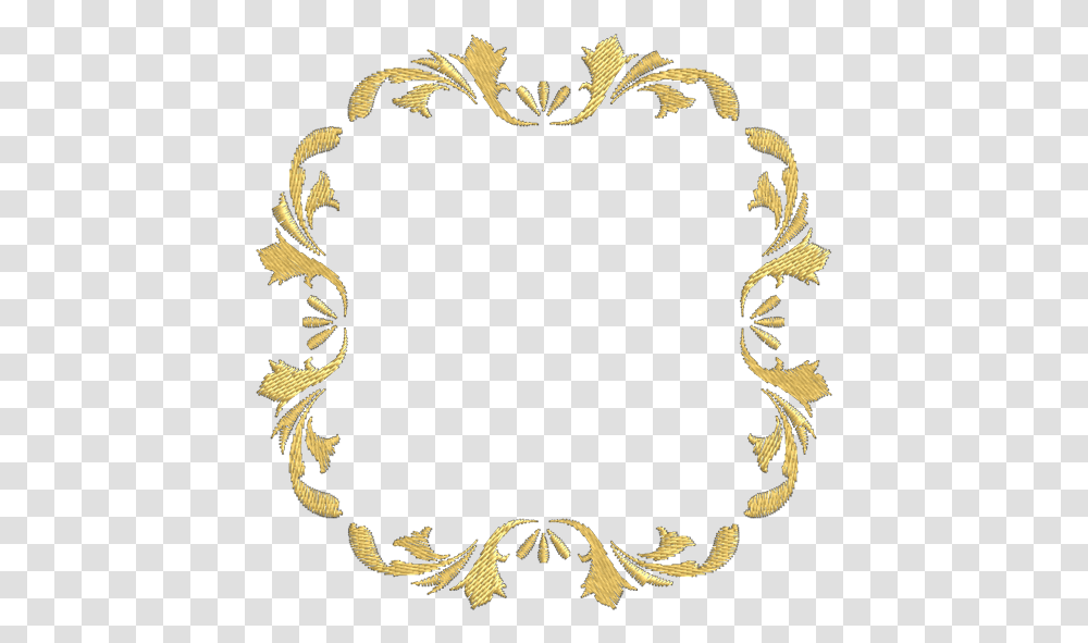 Clip Art Moldura Redonda Dourada Moldura Arabesco Dourado, Stencil, Pattern, Floral Design Transparent Png
