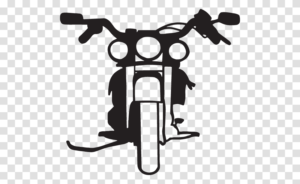 Clip Art Motorcycle Front View Front View Motorcycle Decal, Vehicle, Transportation, Scooter, Gun Transparent Png