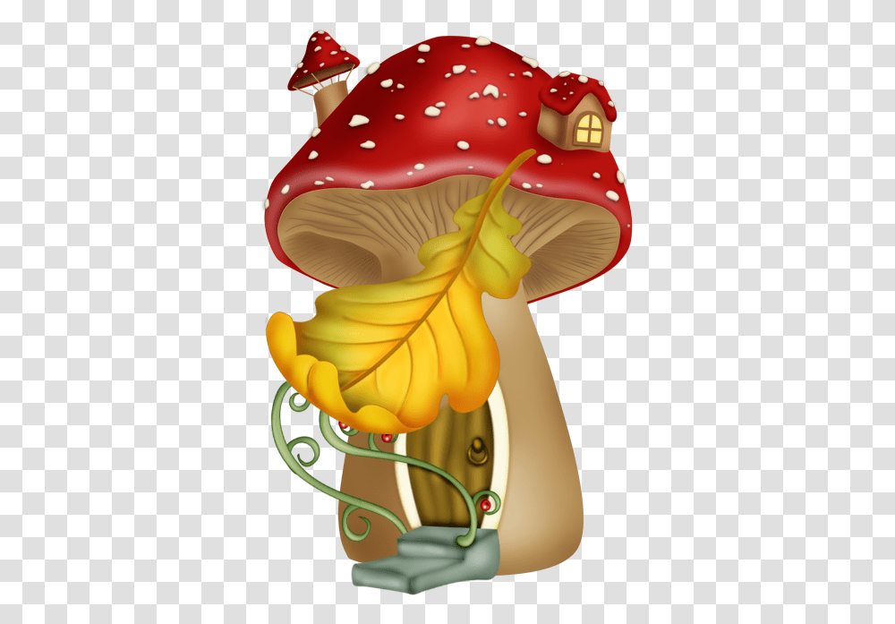 Clip Art Mushroom Tree House, Plant, Agaric, Fungus, Amanita Transparent Png