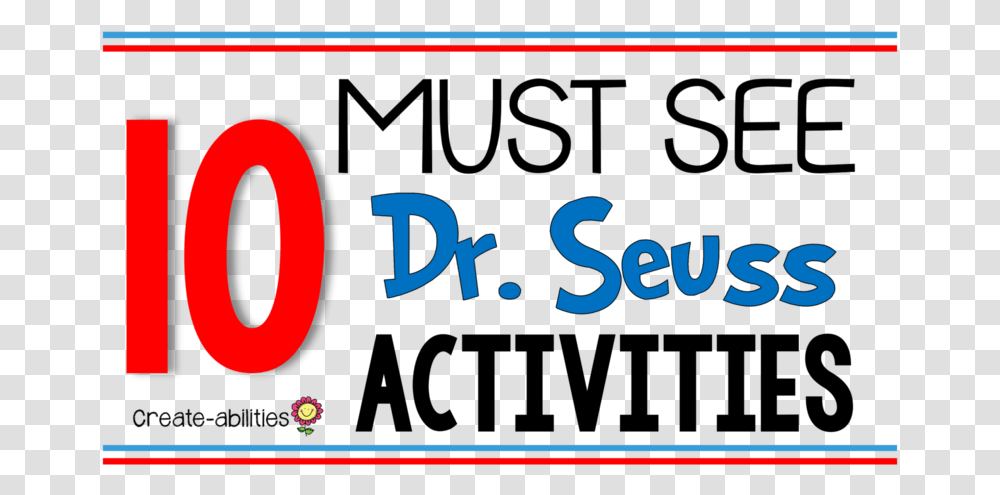 Clip Art Must See Activities Dr Seuss, Number, Word Transparent Png
