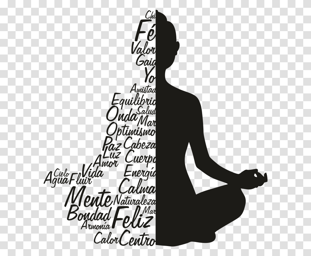 Clip Art Namaste Frases Texto Buda, Silhouette, Female, Kneeling, Photography Transparent Png