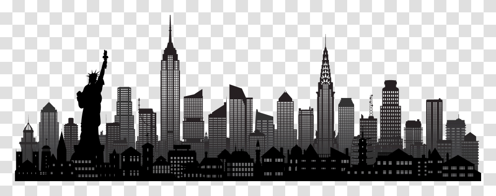 Clip Art New York City Vector Manhattan Skyline Vector, Spire, Tower, Architecture, Building Transparent Png