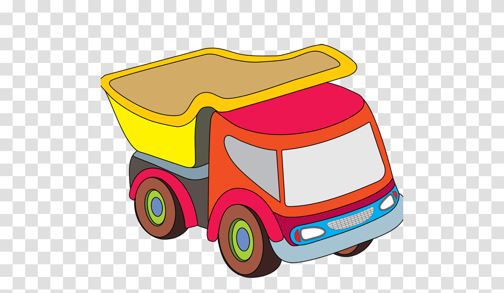 Clip Art Of A Dump Truck, Vehicle, Transportation, Fire Truck, Van Transparent Png