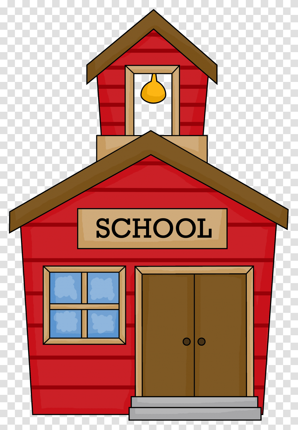 Clip Art Of A School, Door, Postal Office, Building Transparent Png
