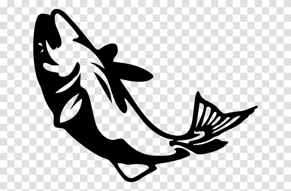 Clip Art Of A Small Fish On Hook, Bird, Animal, Silhouette, Stencil Transparent Png