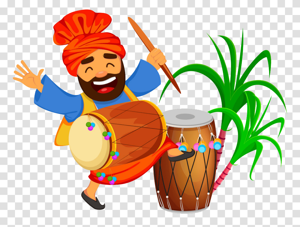 Clip Art Of Baisakhi, Drum, Percussion, Musical Instrument, Leisure Activities Transparent Png