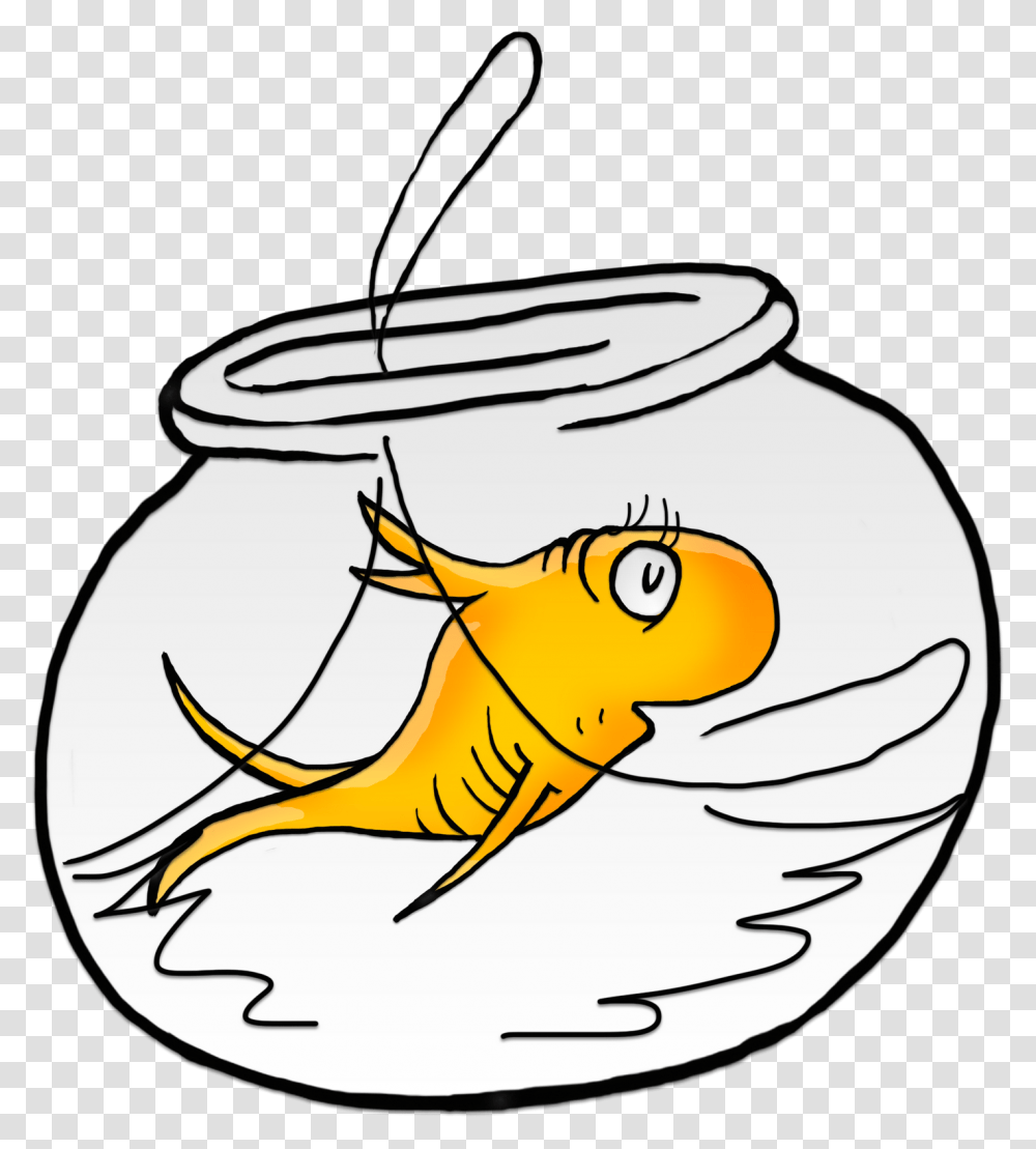 Clip Art Of Black And White One Fish Two Fish Red Fish Blue Fish, Jar, Animal, Outdoors Transparent Png