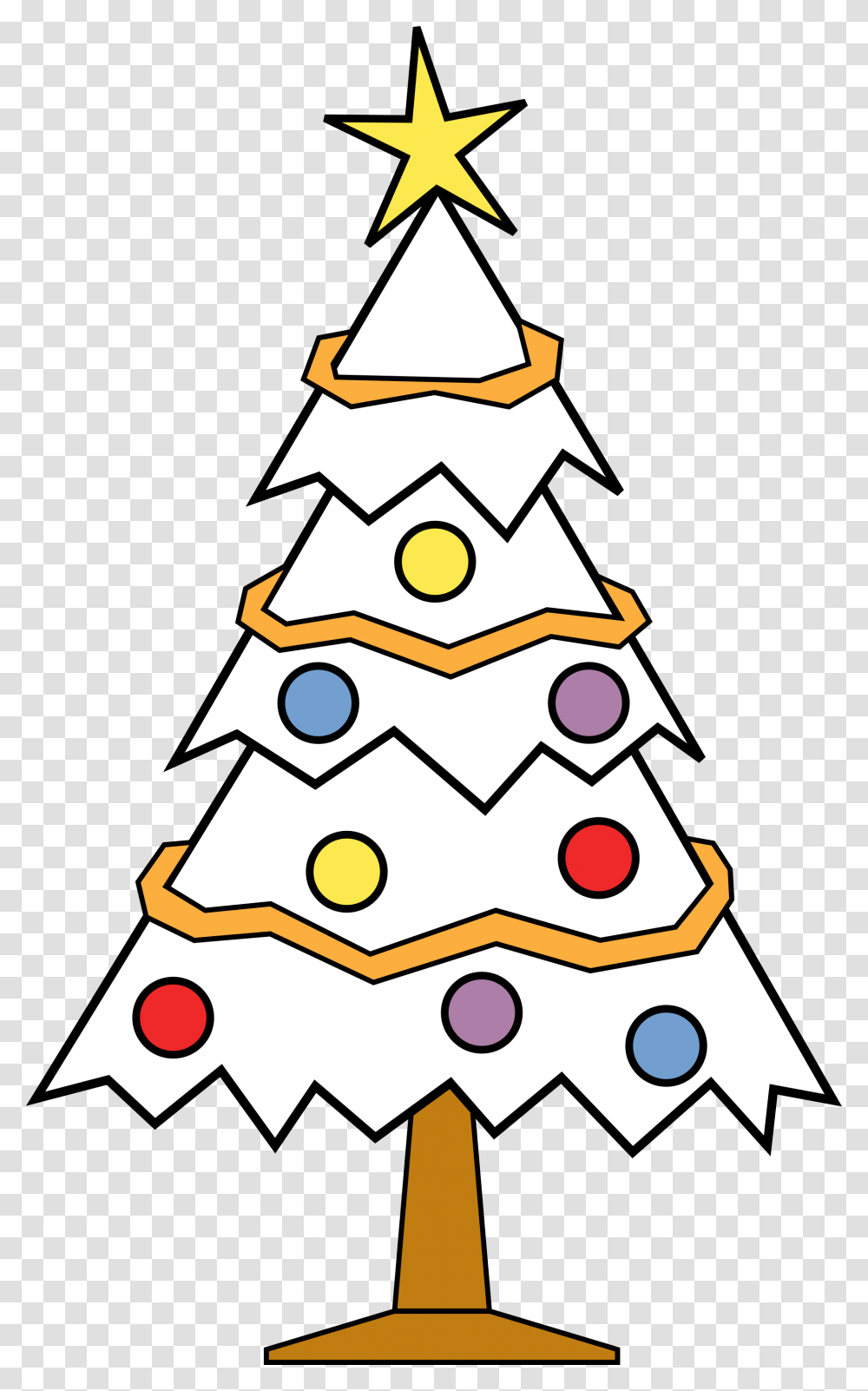 Clip Art Of Christmas Tree, Plant, Ornament, Snowman, Winter Transparent Png