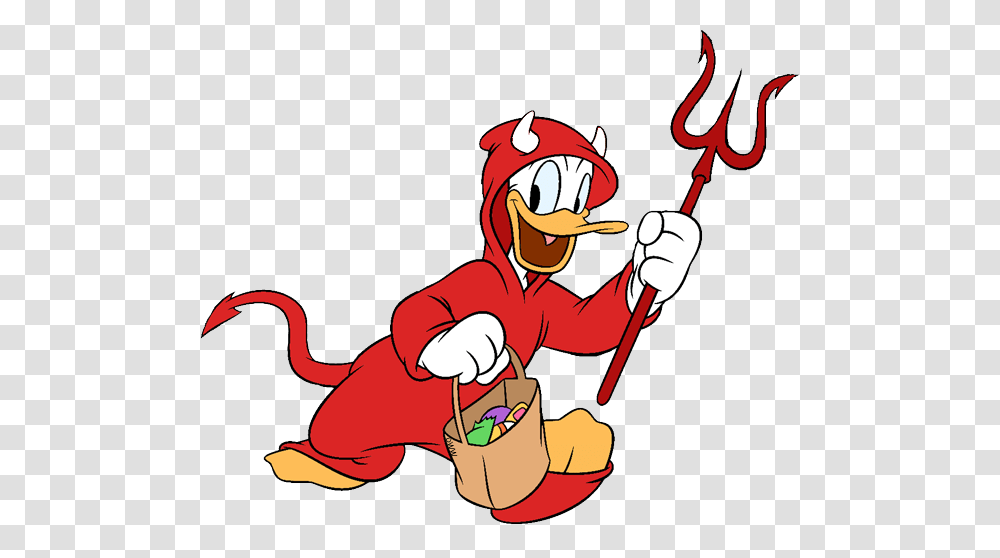 Clip Art Of Donald Duck As A Devil Trick Or Treating On Halloween, Weapon, Weaponry, Emblem Transparent Png