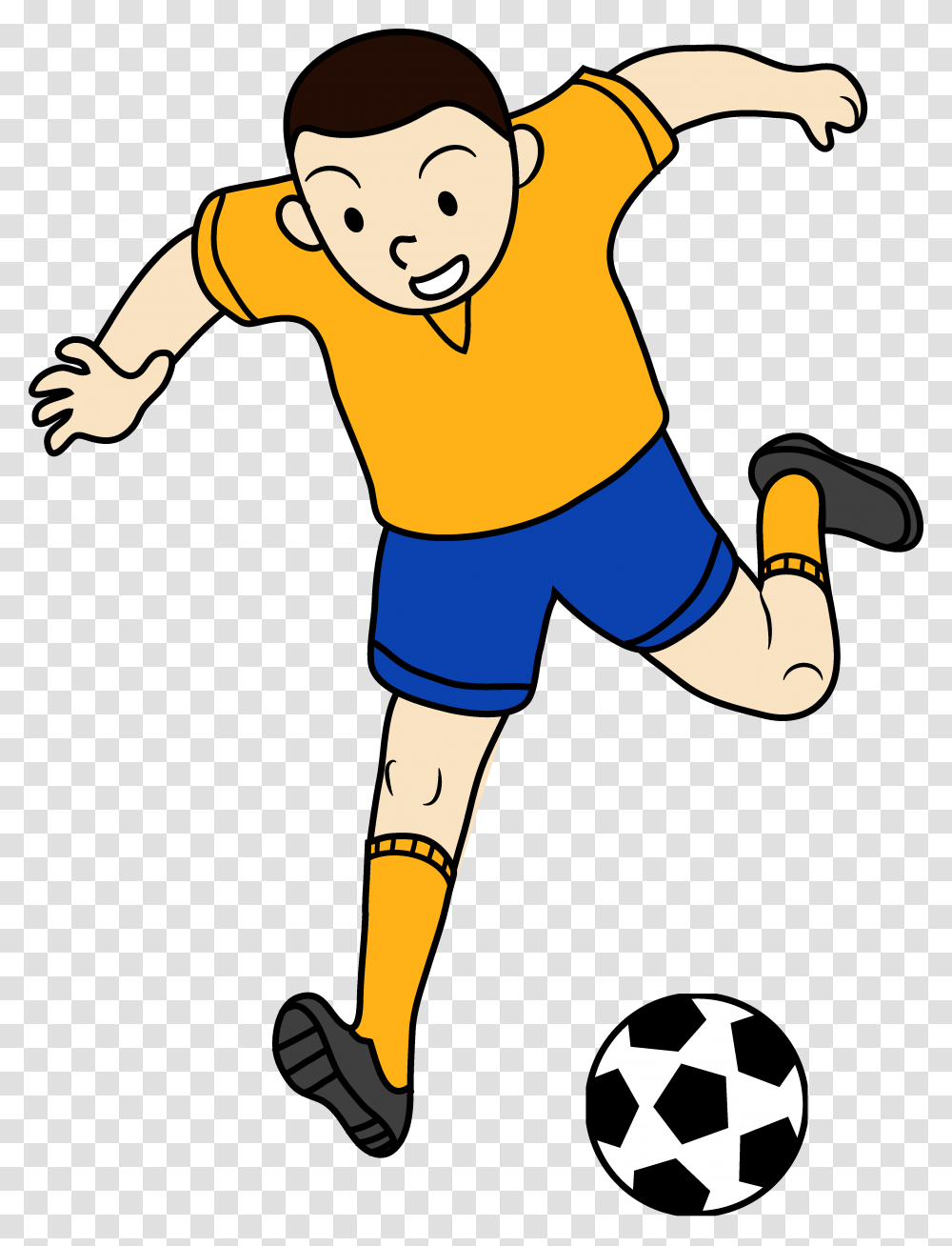 Clip Art Of Kid Playing Soccer Candy Corn Clip Art, Soccer Ball, Football, Team Sport, Kicking Transparent Png