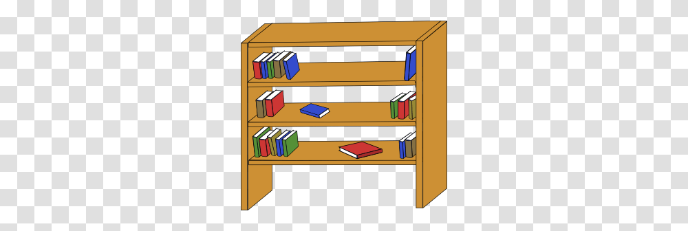 Clip Art Of Mostly Empty, Furniture, Bookcase, Shelf, Wood Transparent Png
