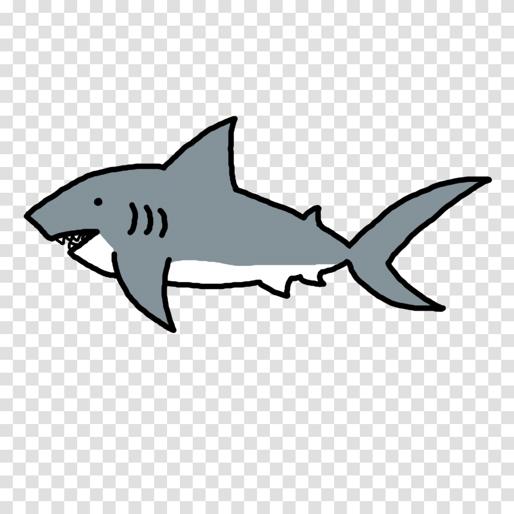 Clip Art Of Sharks, Sea Life, Fish, Animal, Great White Shark Transparent Png