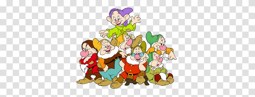 Clip Art Of Snow White And The Seven Dwarfs Clip Art, Drawing, Doodle, Plant Transparent Png